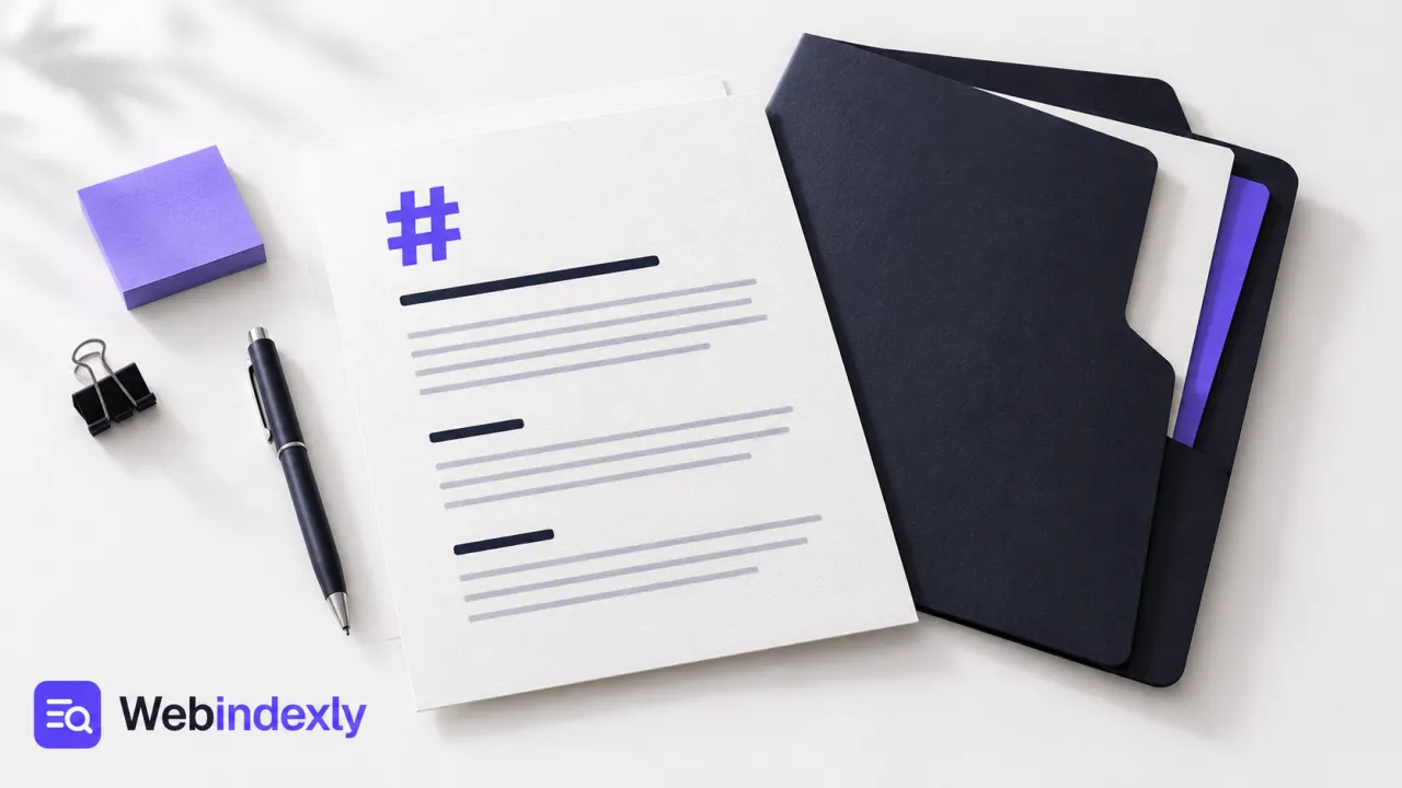 A writing document with a Markdown heading symbol and a paper folder.