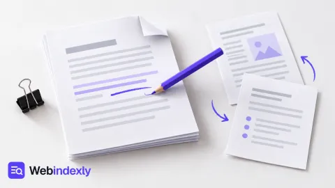 Paper document pages and a pencil representing PDF editing.