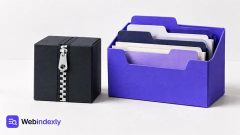 Compact paper archive beside an open file organizer.