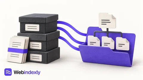 Two distinct backup approaches: organized archive blocks beside an open folder snapshot tree, with violet linking ribbons.