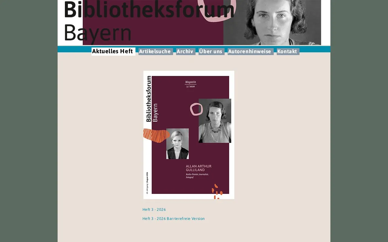 Bibliotheksforum Bayern homepage screenshot