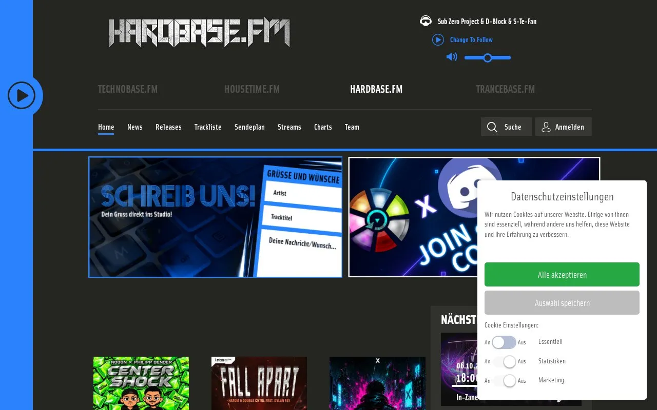 HardBase homepage screenshot