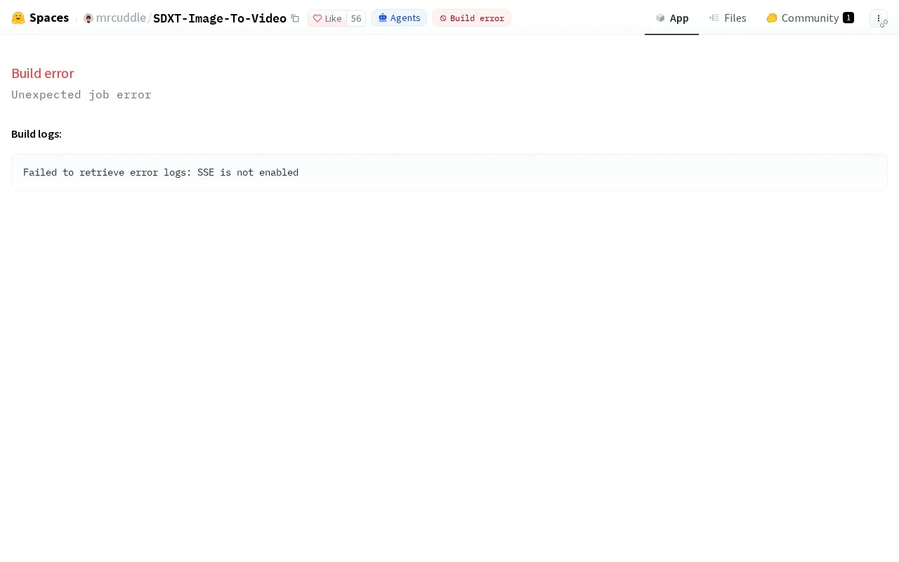 SDXT Image To Video homepage screenshot
