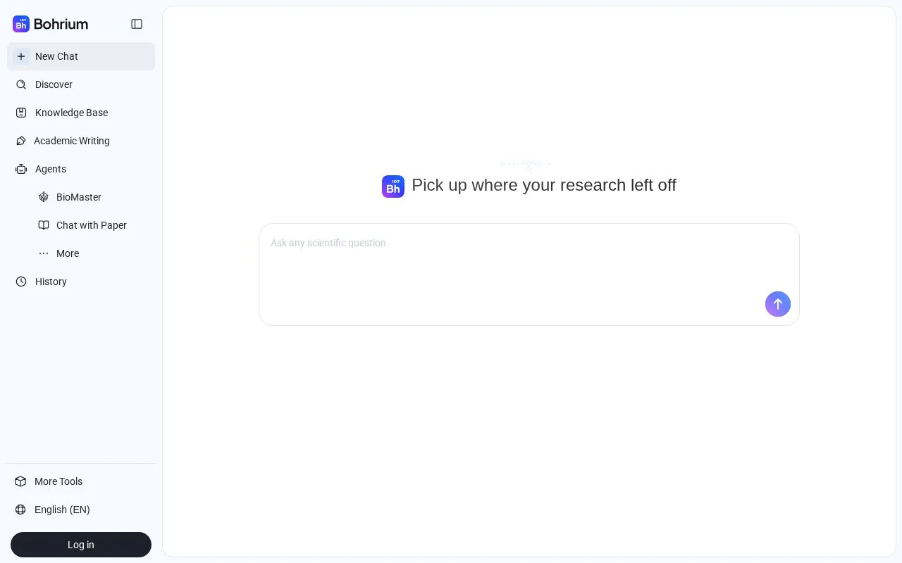Bohrium homepage screenshot