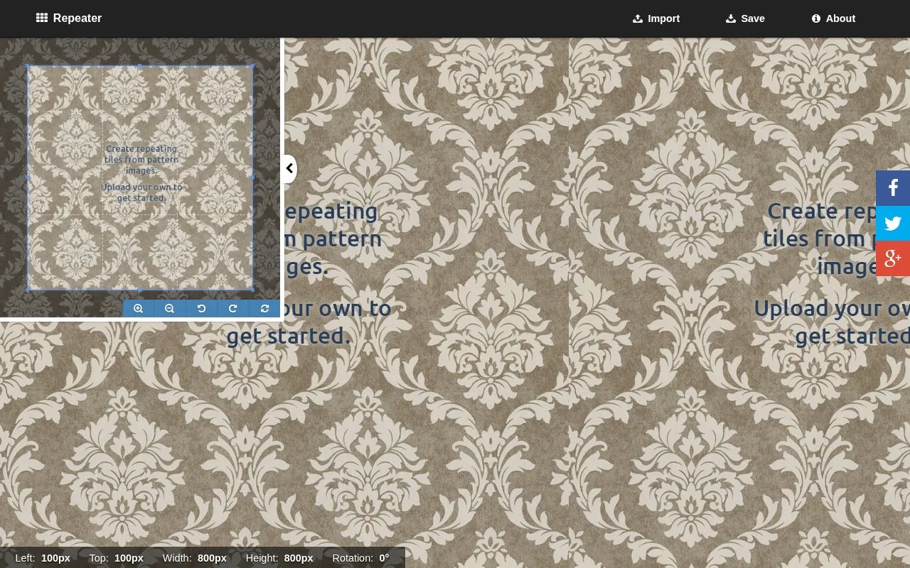 Repeater homepage screenshot