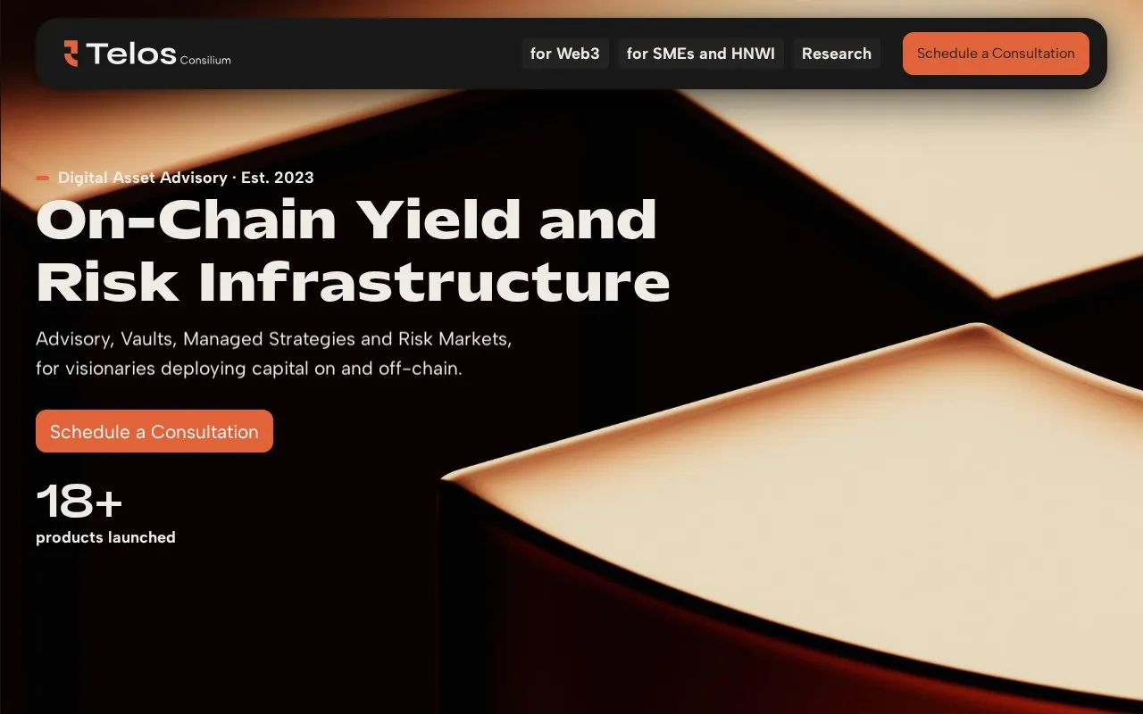 Telos Consilium homepage screenshot