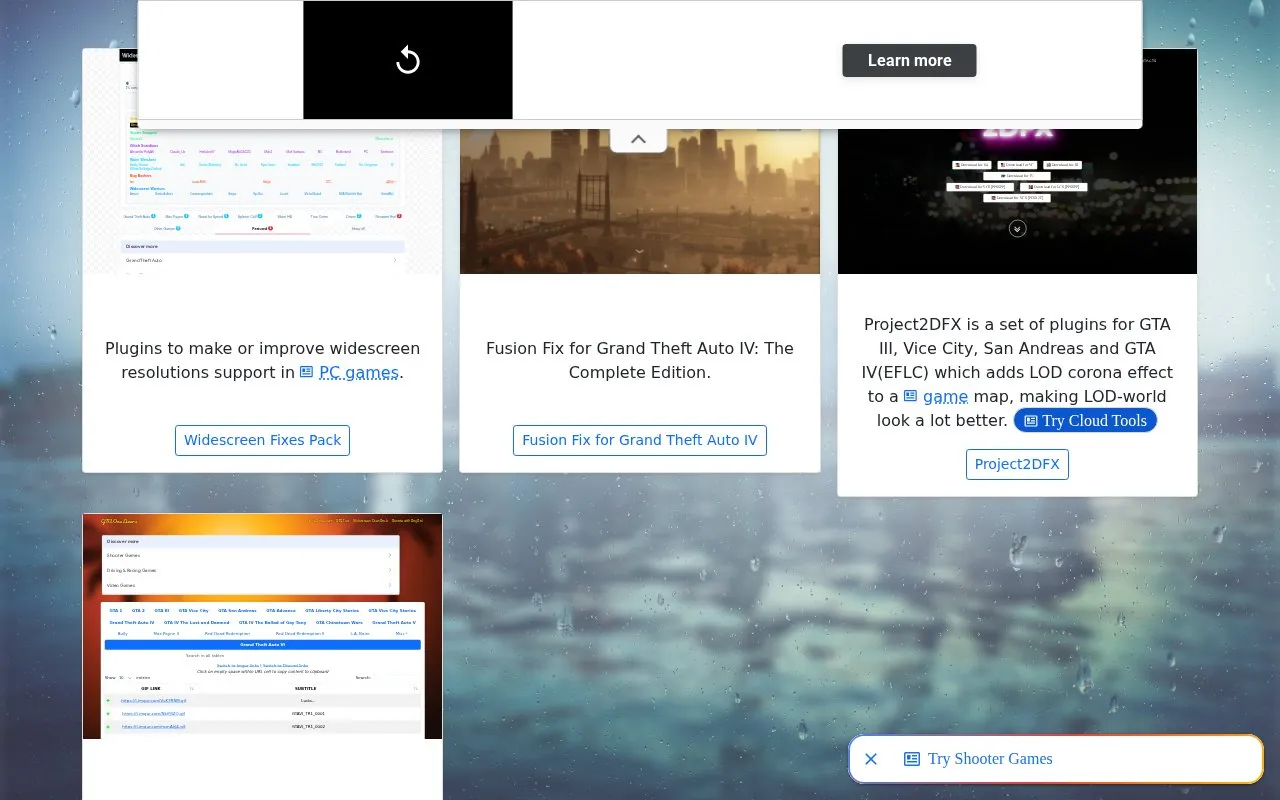 FusionFix homepage screenshot