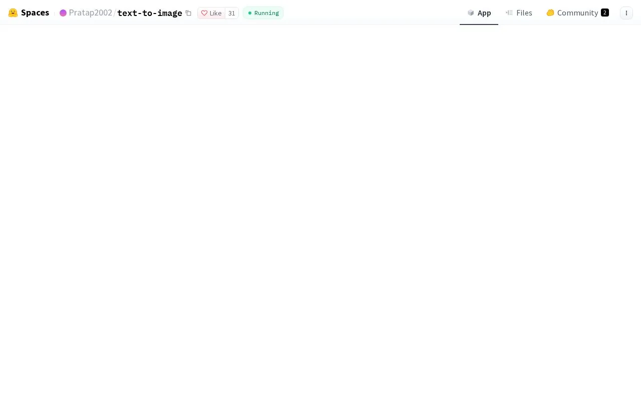 Text To Image homepage screenshot