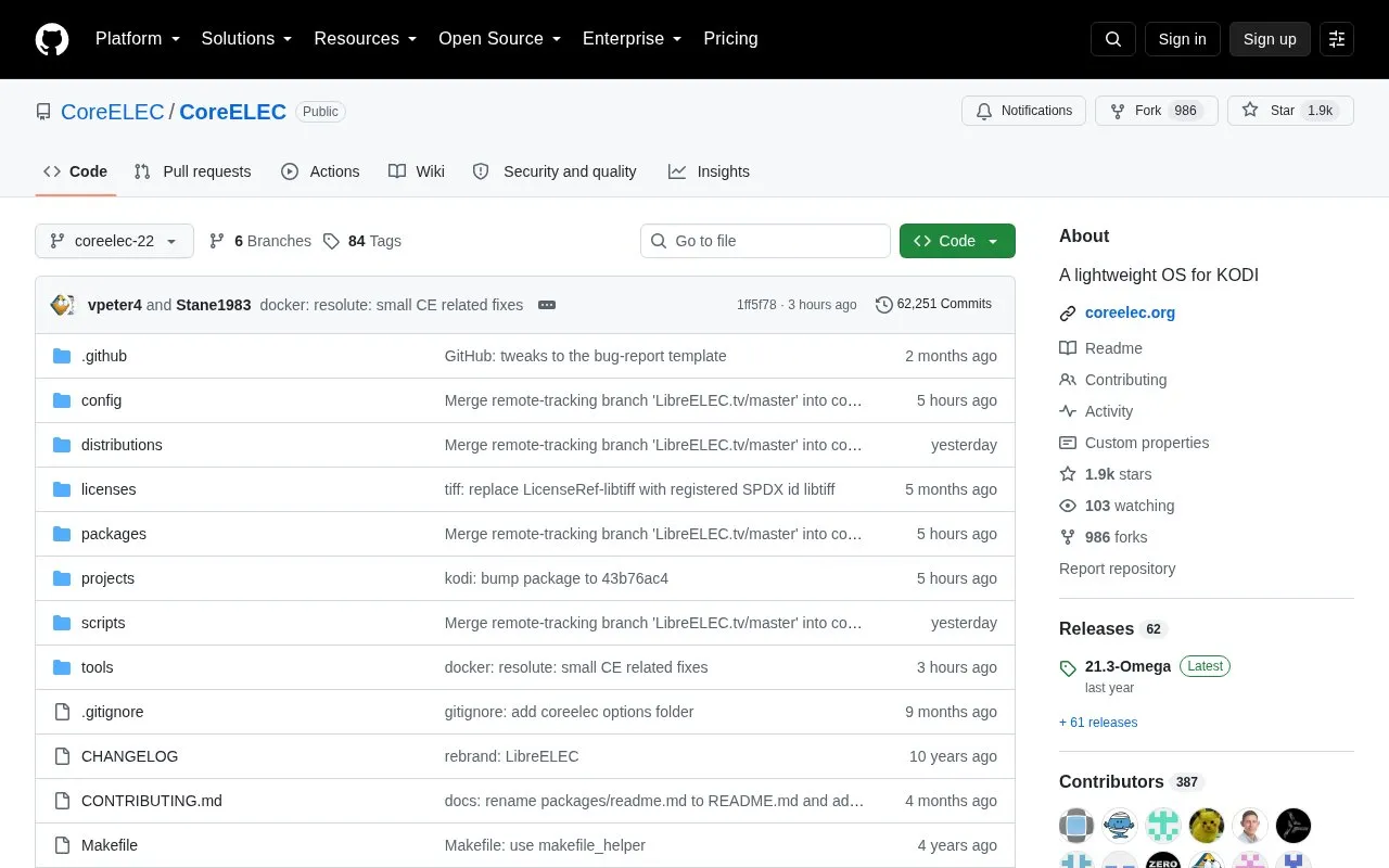 Core Elec homepage screenshot