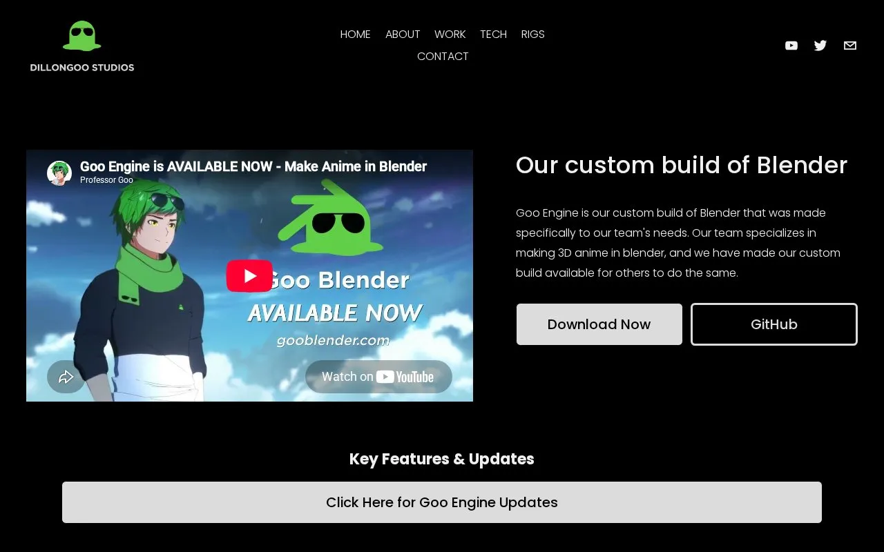 Goo Engine homepage screenshot