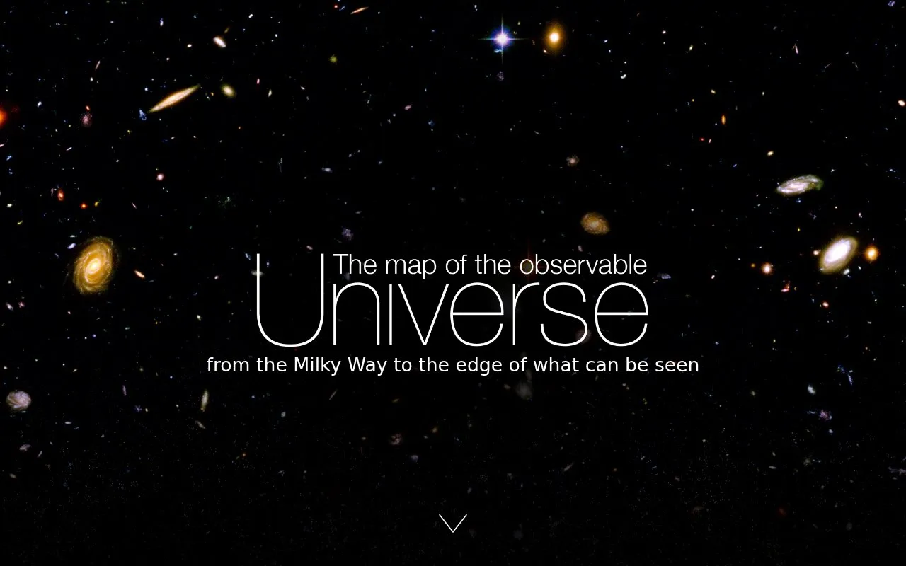 Map of the Universe homepage screenshot