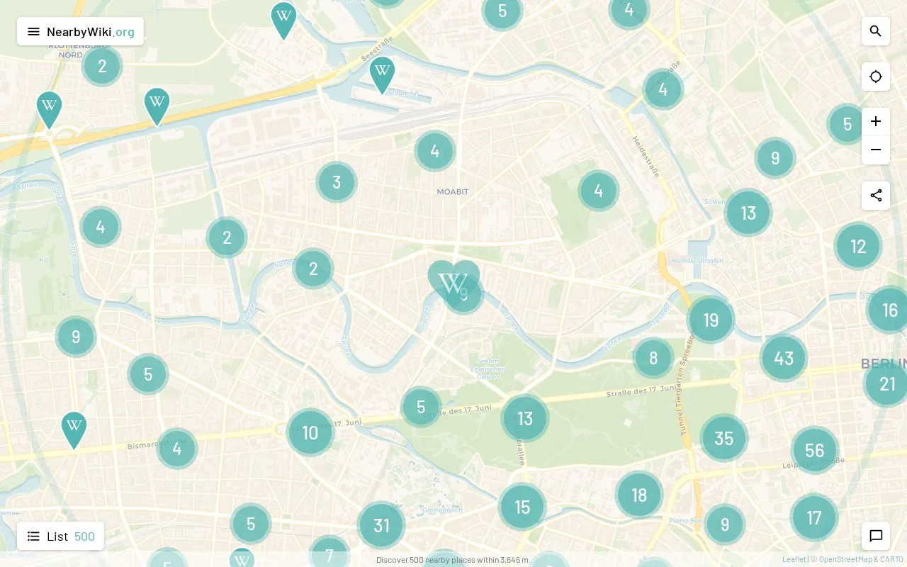 NearbyWiki homepage screenshot