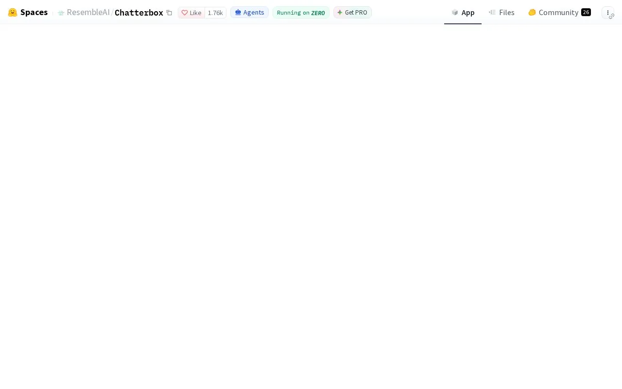 Chatterbox homepage screenshot