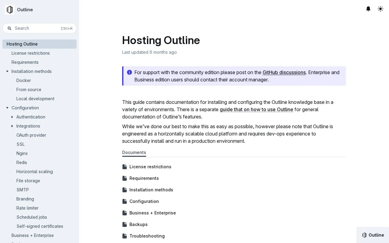 Hosting homepage screenshot