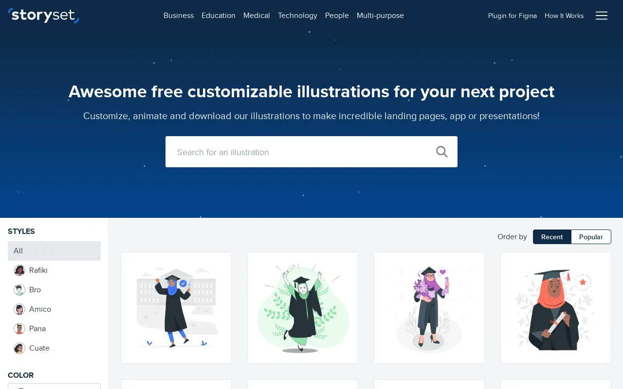 StorySet homepage screenshot