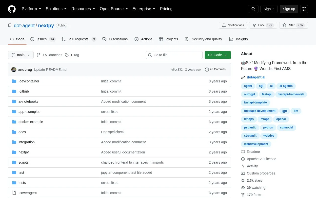 dotagent homepage screenshot
