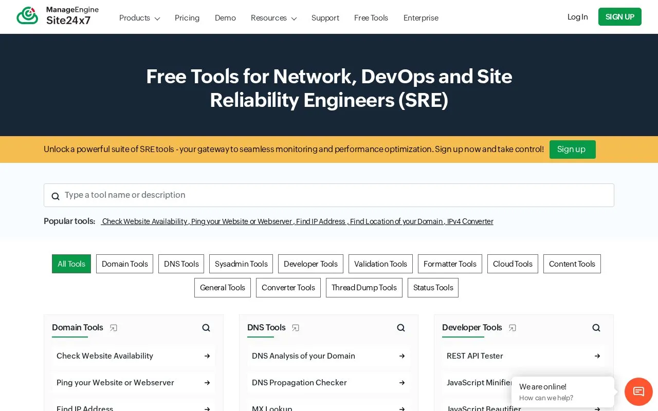 24x7 homepage screenshot