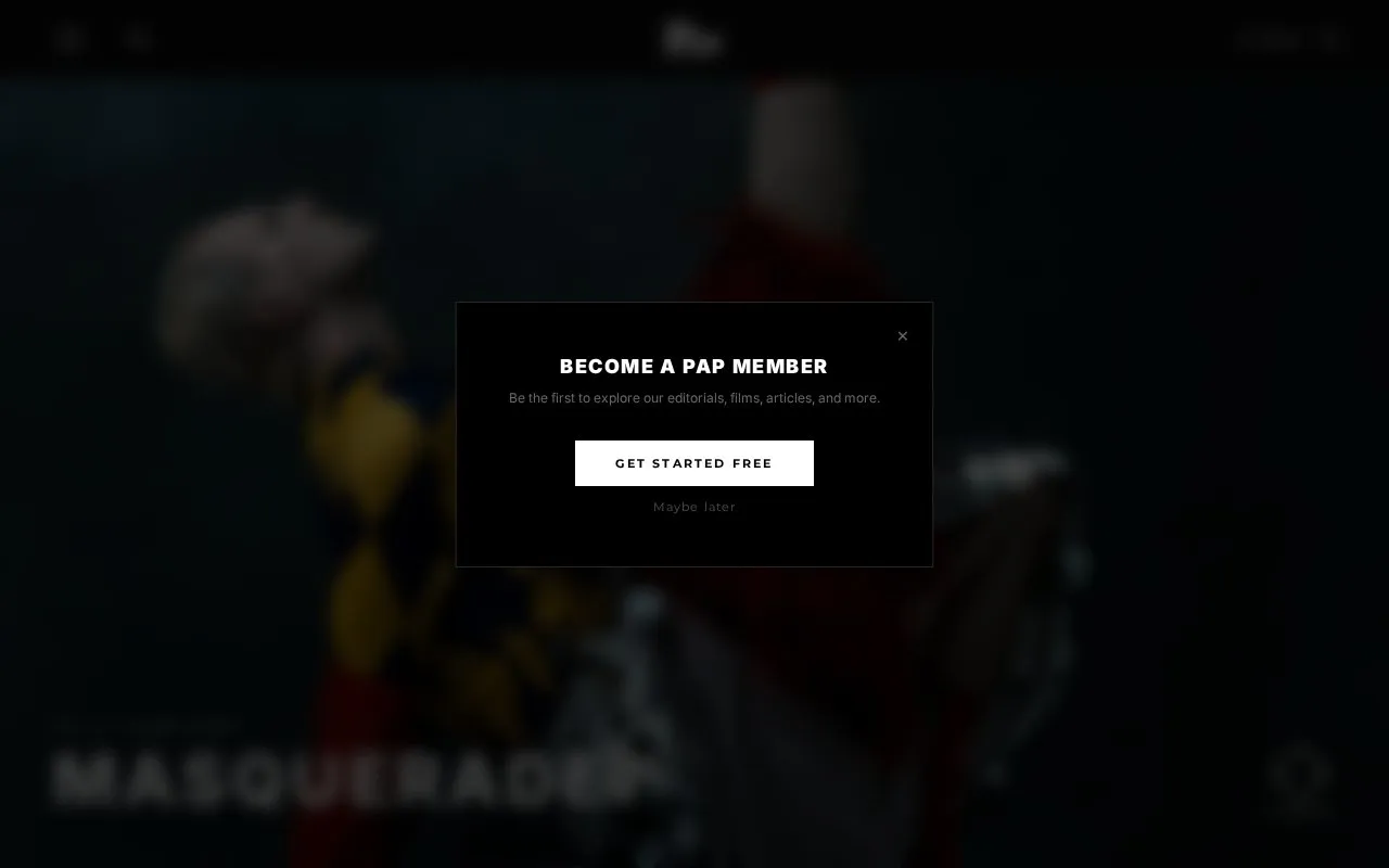 PAP Magazine homepage screenshot