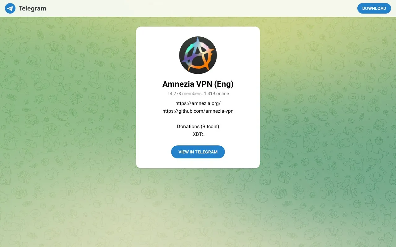 Amnezia VPN En homepage screenshot