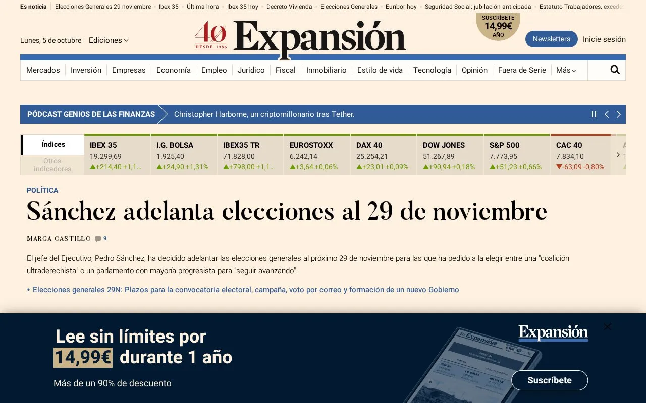 EXPANSION homepage screenshot