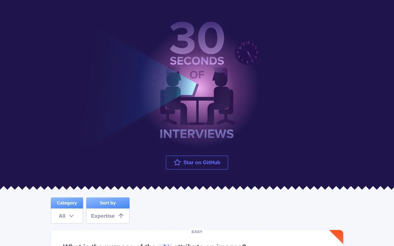 30-sec homepage screenshot