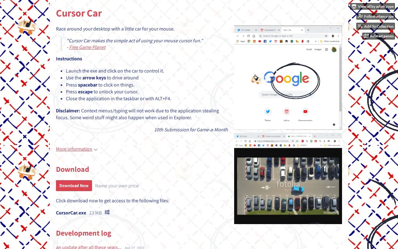 Cursor Car homepage screenshot