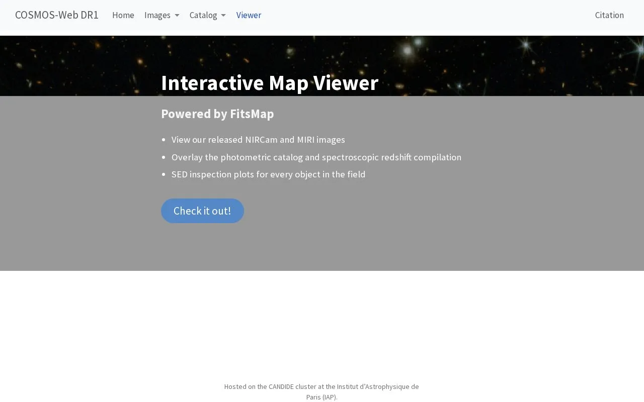 Cosmos2025 homepage screenshot