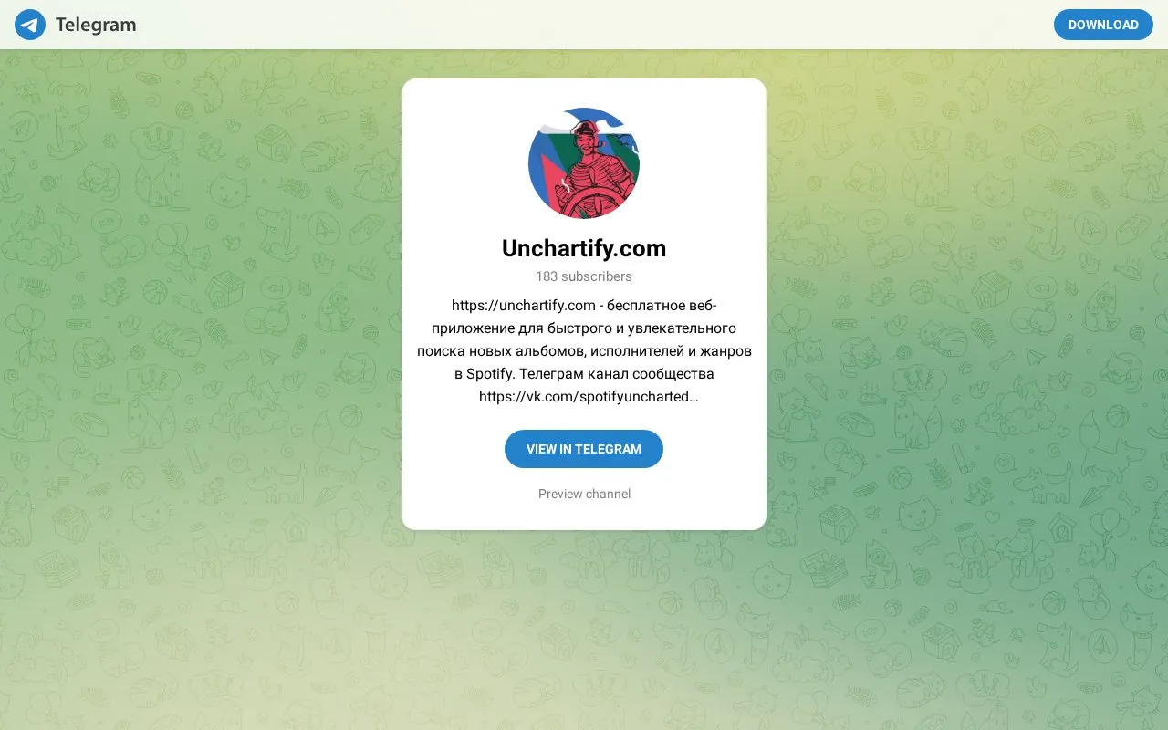 Spotifyuncharted homepage screenshot