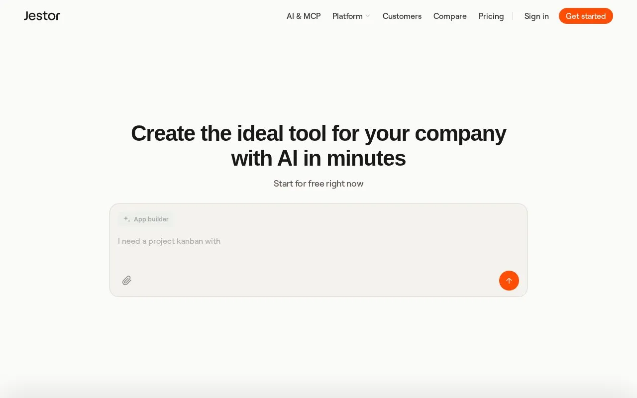 Jestor homepage screenshot