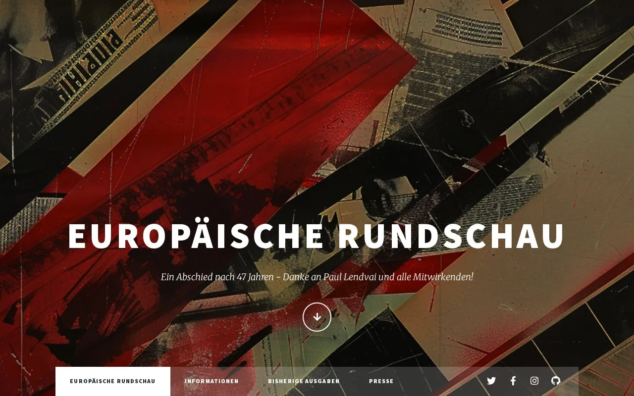 Europäische Rundschau homepage screenshot