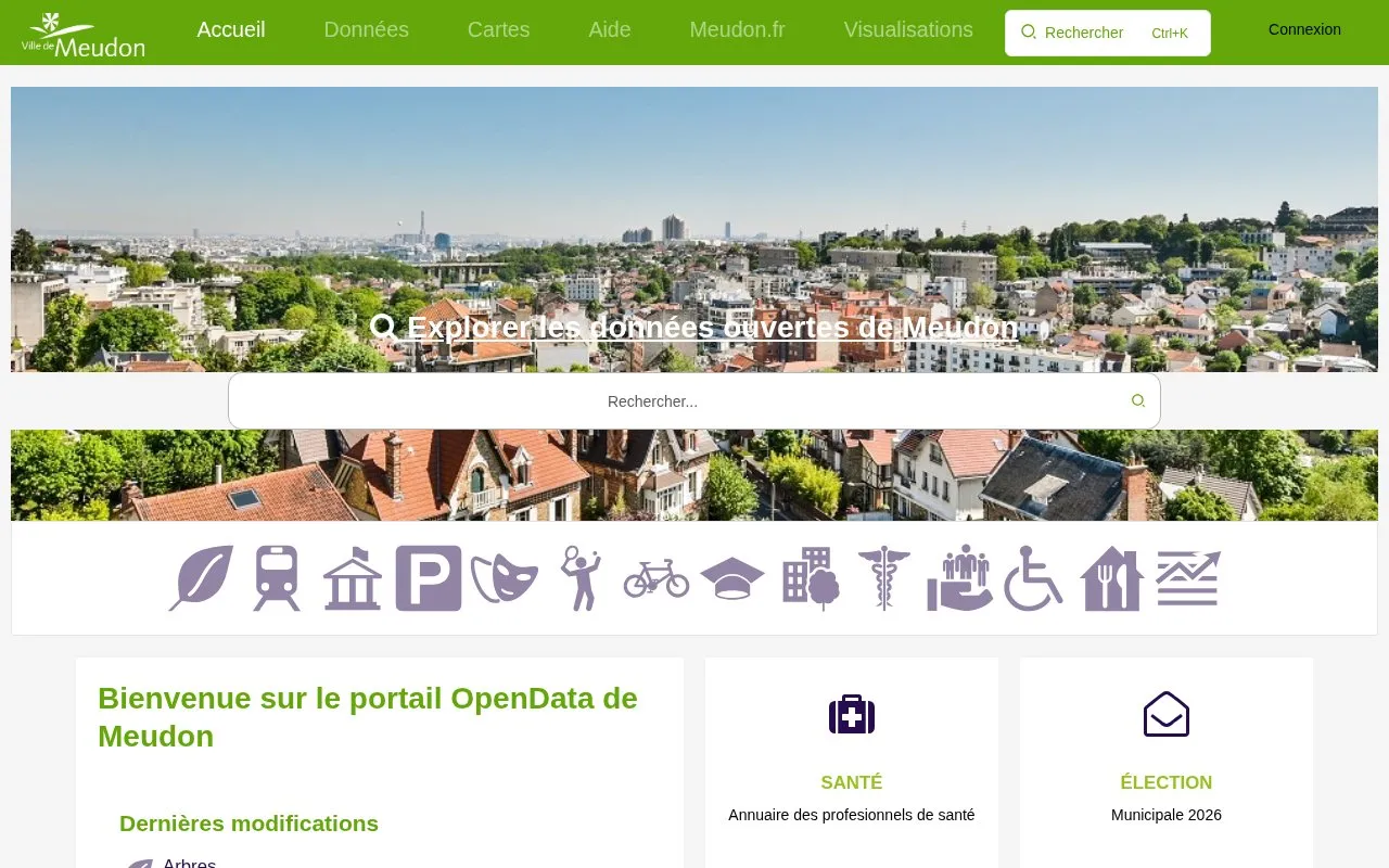 data.meudon.fr homepage screenshot