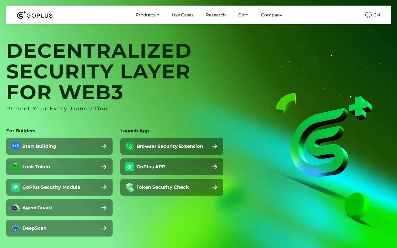 GoPlus Locker V3 homepage screenshot