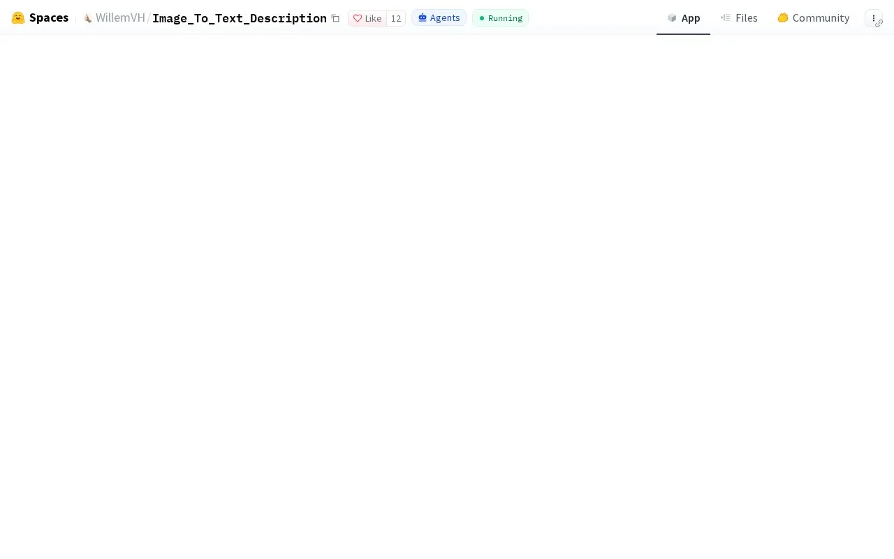 Image To Text Description homepage screenshot