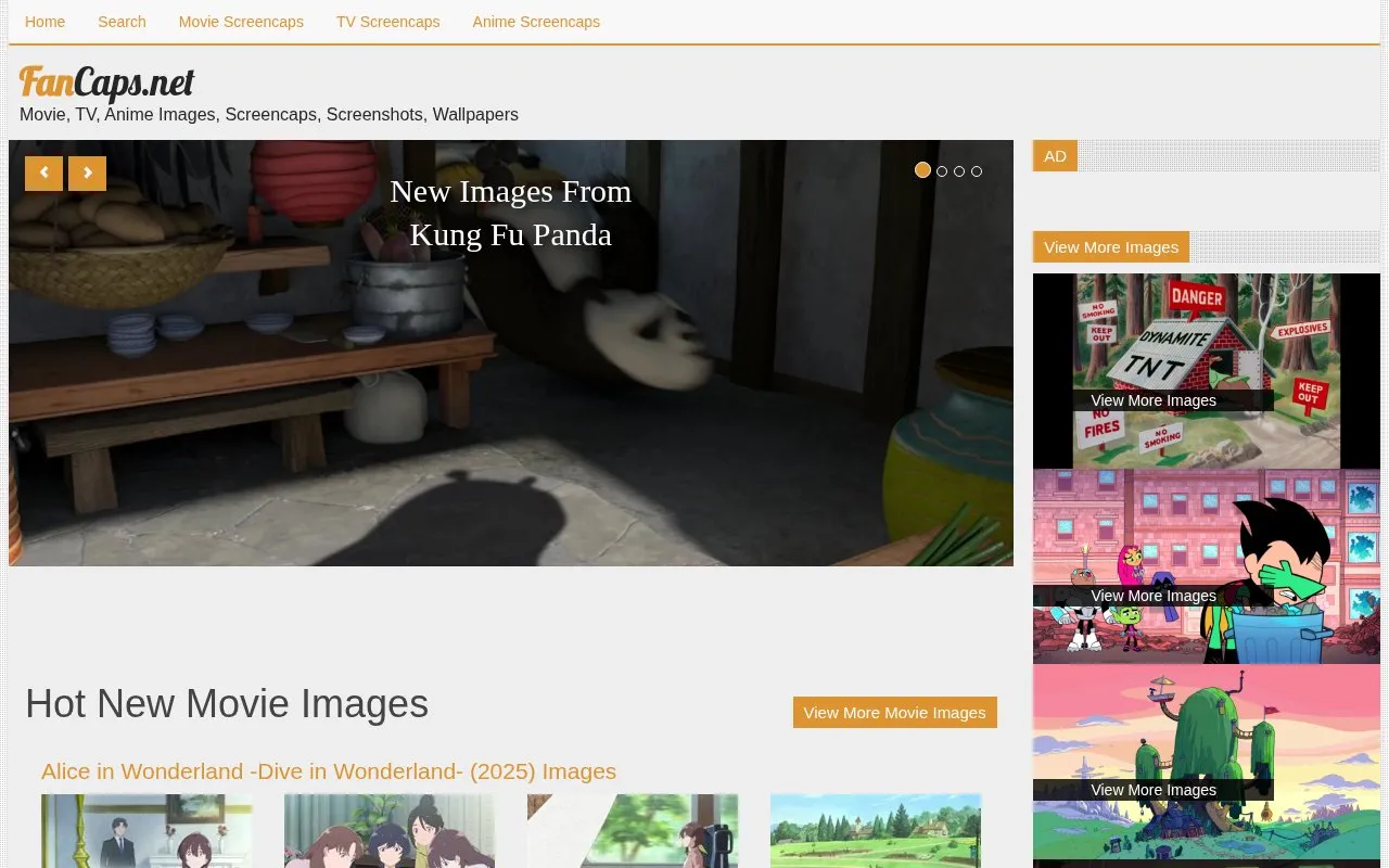 FanCaps homepage screenshot