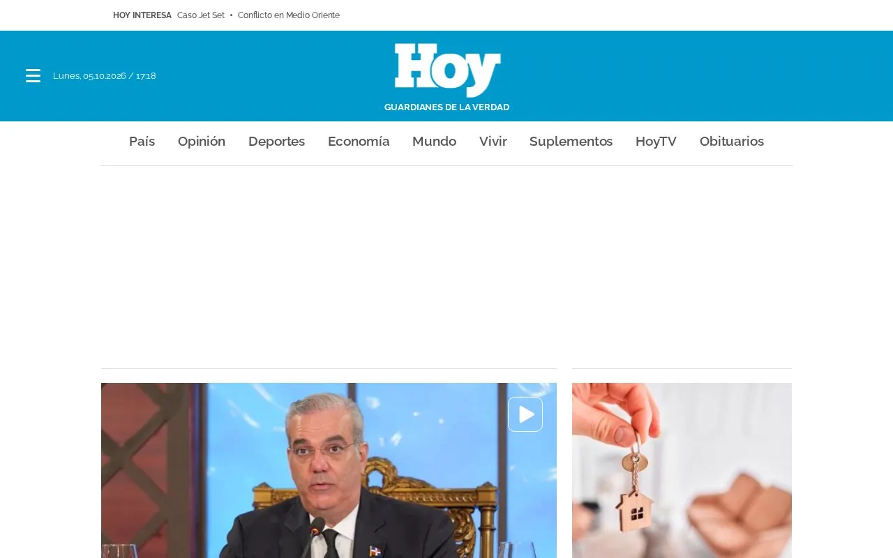 Hoy homepage screenshot