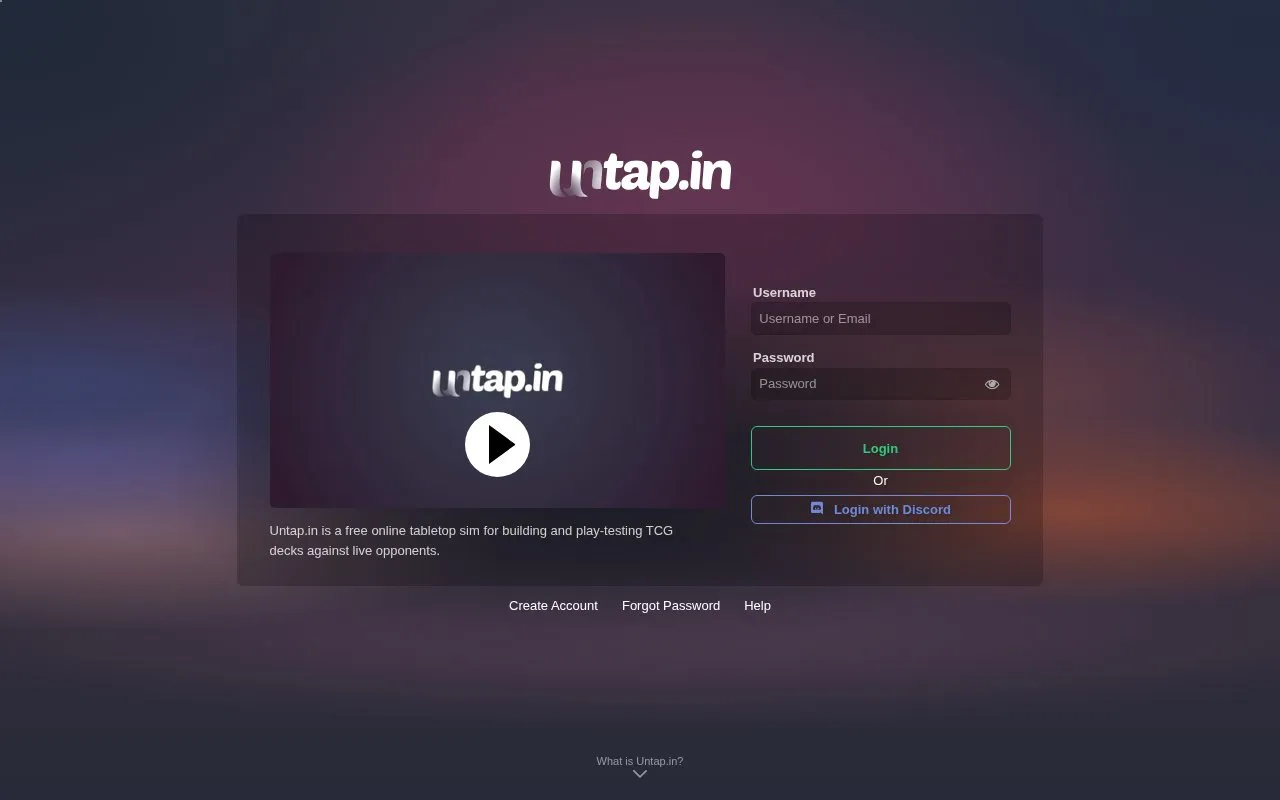 Untap.in homepage screenshot