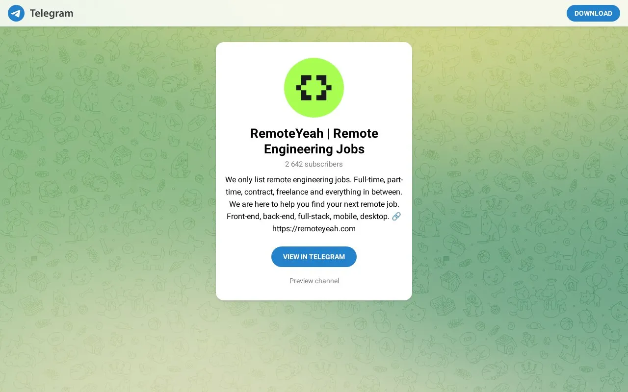 Remoteyeah homepage screenshot