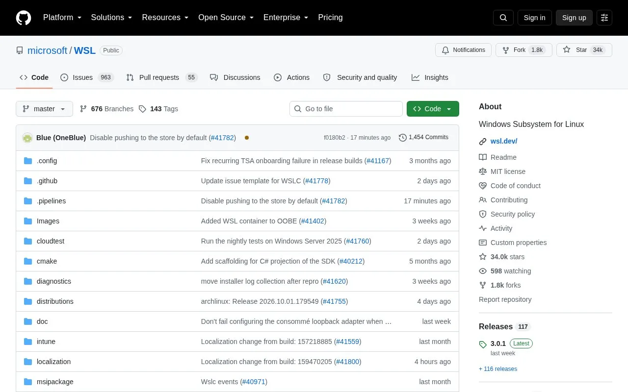 Wsl homepage screenshot