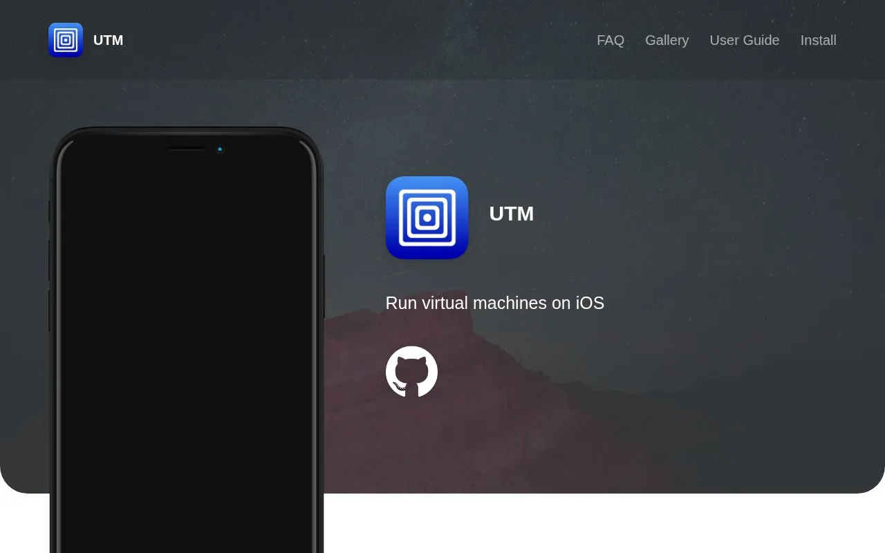 UTM homepage screenshot