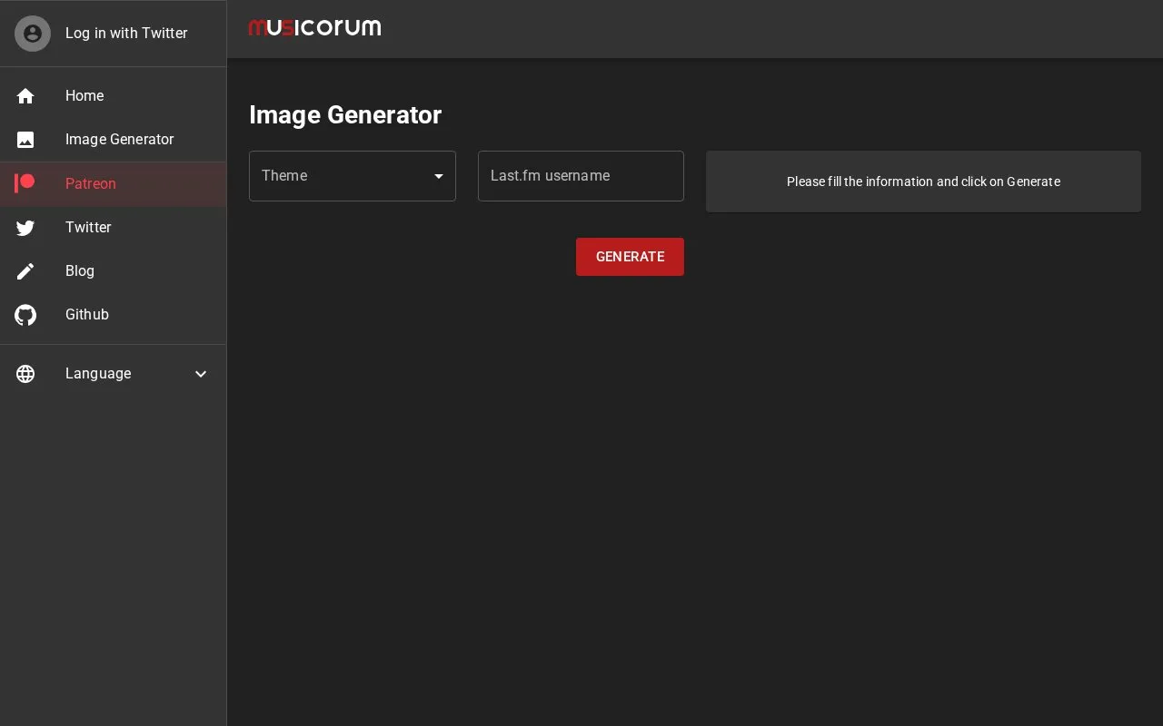 MusicCoruMap homepage screenshot
