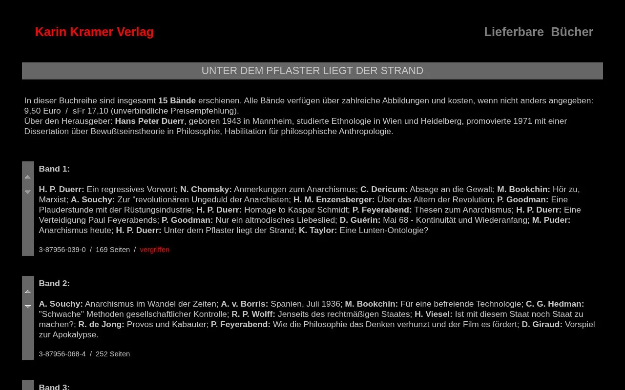 Unter dem Pflaster liegt der Strand homepage screenshot