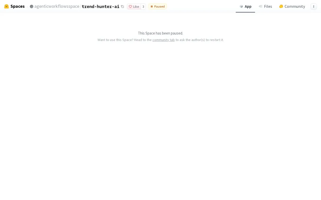 Trend Hunter AI homepage screenshot