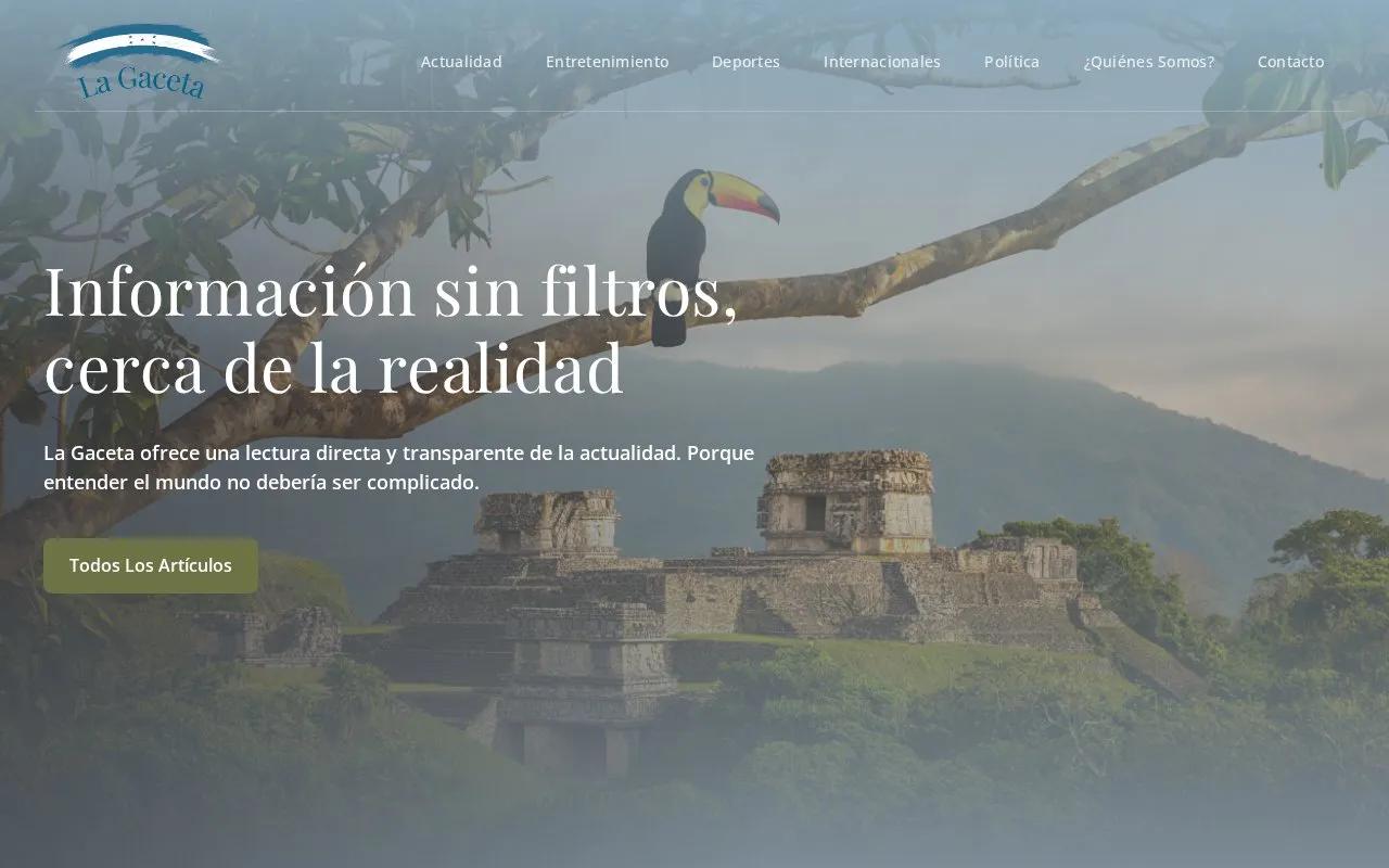 La Gaceta homepage screenshot