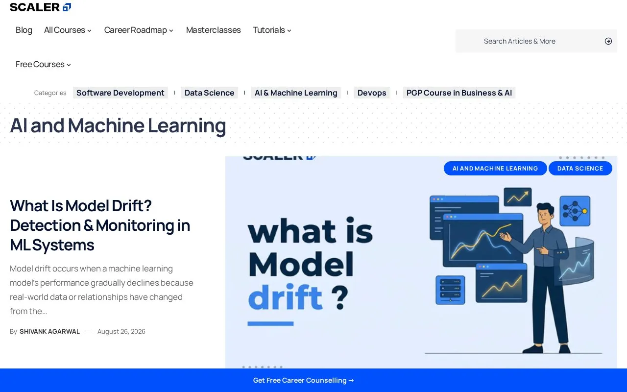 AI and Machine Learning Roadmaps homepage screenshot