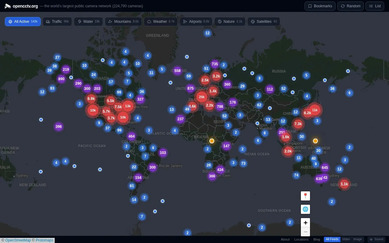OpenCCTV homepage screenshot
