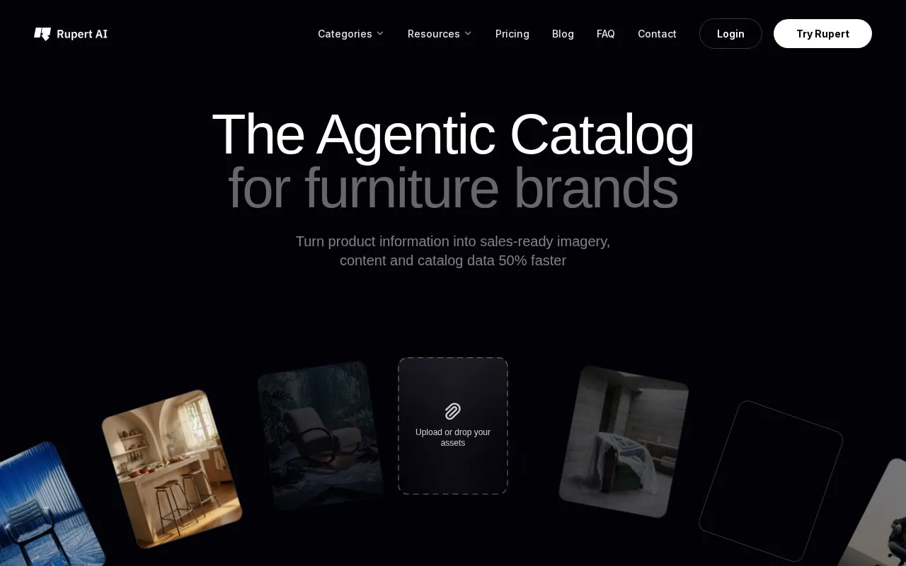 Rupert AI homepage screenshot