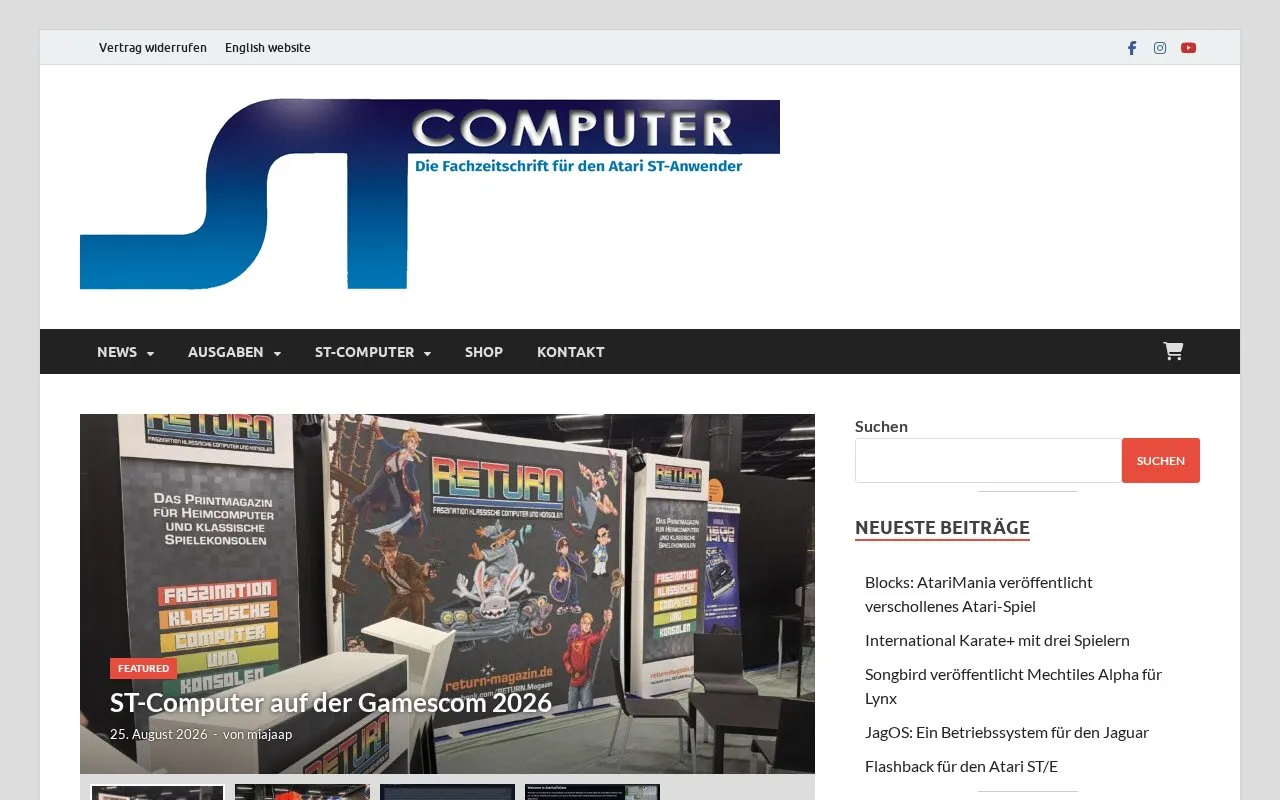 ST-Computer homepage screenshot