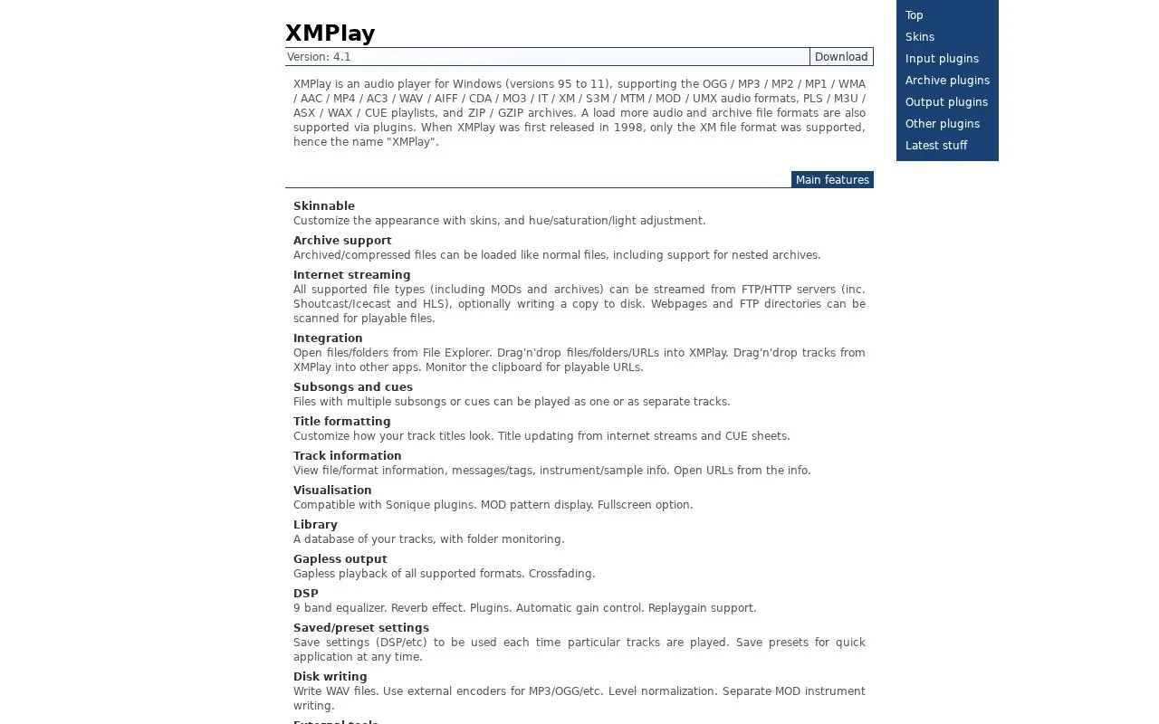 Plugins homepage screenshot