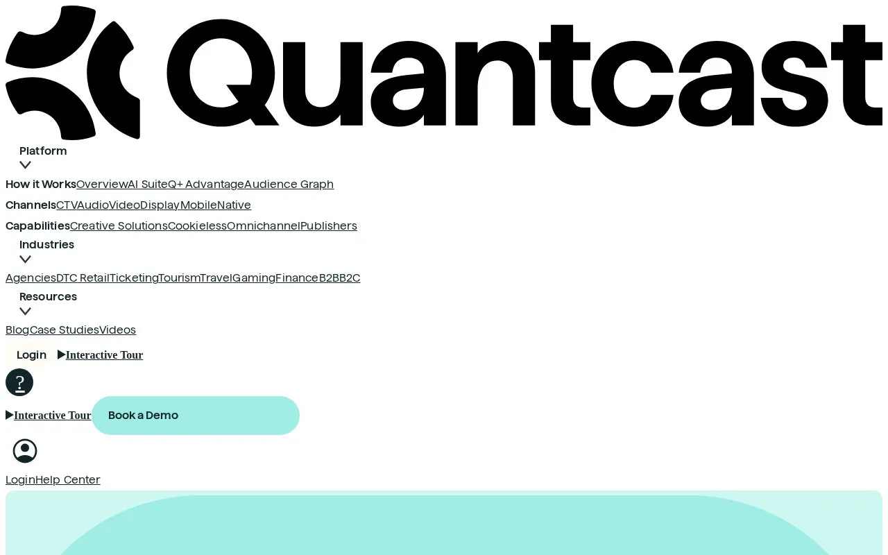 Quantcast homepage screenshot