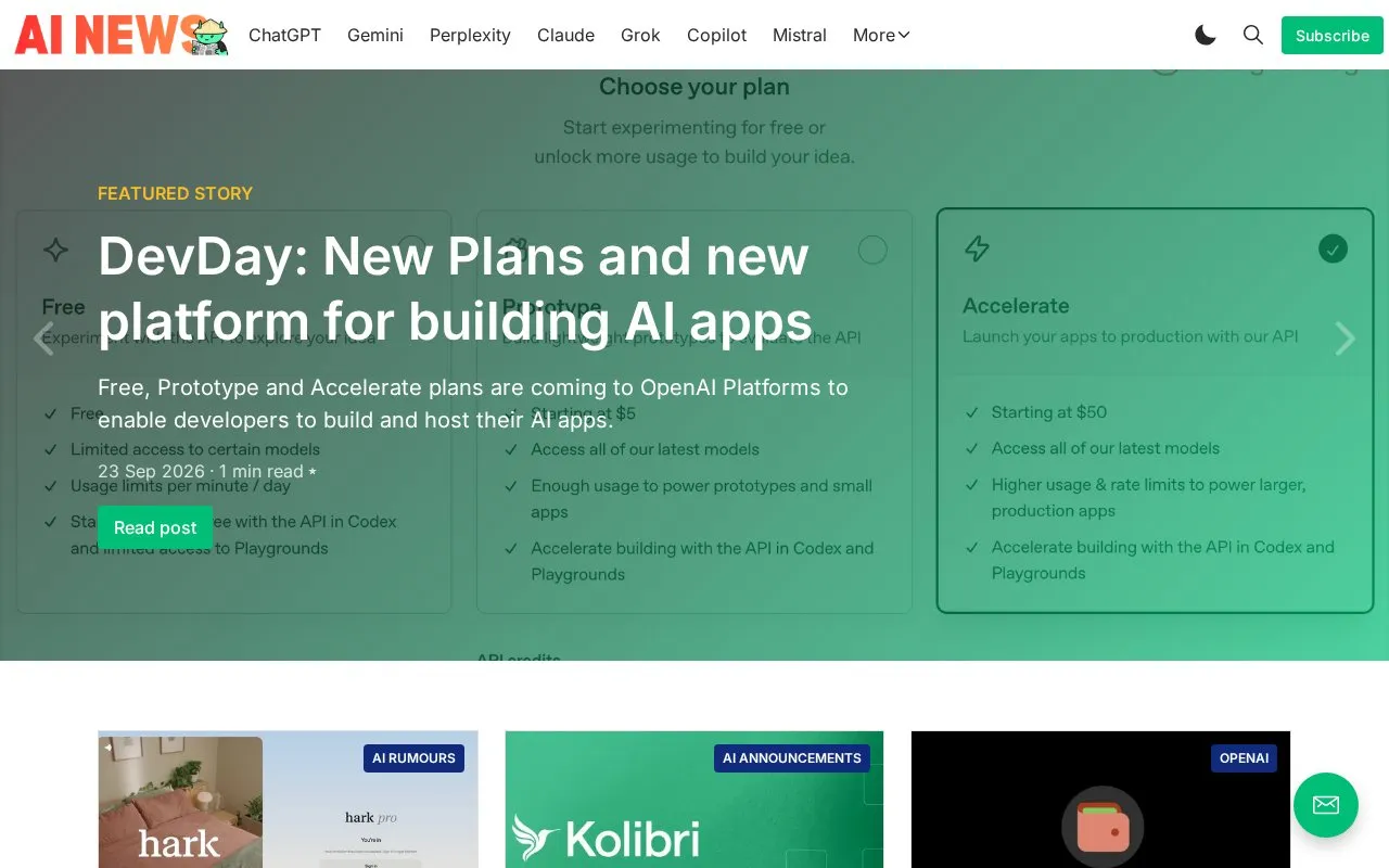 TestingCatalog homepage screenshot